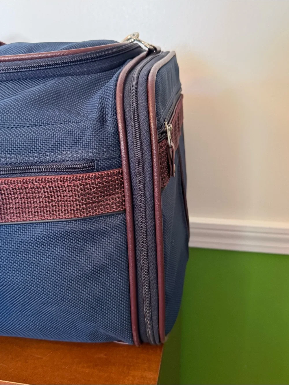 Vintage Samsonite Silhouette 4 Duffel Bag Blue Overnight Carry On Weekender 1987